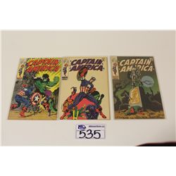 CAPTAIN AMERICA #110, 111 & 113 (1969) CLASSIC STERANKO COVER & ART ISSUES. SOLID MID GRADE