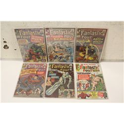 FANTASTIC FOUR # 25, 33, 40, 42 & 50 + ANNUAL #1 (1963-66) #25 - 1ST HULK VS. THING BATTLE, #50