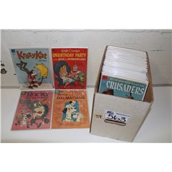 FOUR COLOR GOLDEN & EARLY SILVER AGE SHORT BOX LOT. ALL DIFFERENT ISSUES BETWEEN #314-1289  (1951-62