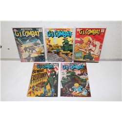 G.I. COMBAT #106, 129-130, 132 & 134 (1964-69) 12 CENT COVER SILVER RUN OF 5 ISSUES. CLASSIC KUBERT