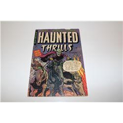 HAUNTED THRILLS 10 (1953) EXPICIT PRE-CODE HORROR. LOWER MID TO MID GRADE, COVER & CF ATTACHED,