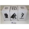 Image 2 : LOT OF 3 BATMAN BLACK AND WHITE STATUES NEW IN BOX