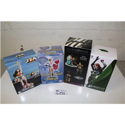 LOT OF 4 ASSORTED DC SUPER HERO LIMITED EDITION STATUES INCLUDING: WONDER WOMAN, POISON IVY,