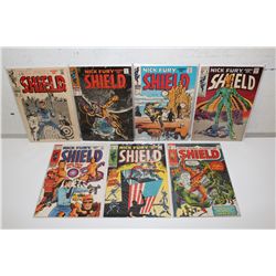 NICK FURY #4-17 (1968-70) SILVER AGE RUN OF 7 DIFFERENT ISSUES. #4 ORIGIN RETOLD, CLASSIC STERANKO