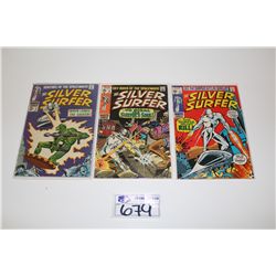 SILVER SURFER #2, 9 & 17 (1968-70) #2 IS A VERY SOLID MID TO HIGH MID GRADE, GLOSSY