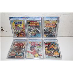 CGC GRADED MIX LOT OF 6 DIFFERENT DC & MARVEL BOOKS. AMETHYST #2 (1983)