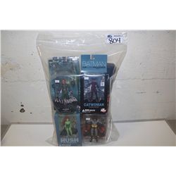 LOT OF ASSORTED BATMAN COLLECTABLES- INCLUDES 1980'S 1/24 SCALE BATMOBILE, BATMAN, POISON IVY AND
