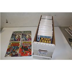 KING CONAN #1-55 (1980-89) LONG BOX OF ONE COMPLETE SET + ANOTHER NEAR COMPLETE SET & EXTRAS.