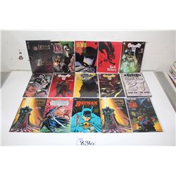 BATMAN TRADE PAPERBACKS & PRESTIGE FORMAT BOOK (1980'S-90'S) LARGE LOT OF 15 DIFFERENT BATMAN.