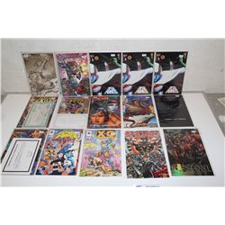 LOT OF 15 ASSORTED AUTOGRAPHED COMICS, MANY WITH COA'S INCLUDES: JOE QUESADA, JIMMY PALMIOTTI, SEAN