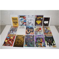 LOT OF 15 ASSORTED AUTOGRAPHED COMICS, MANY WITH COA'S