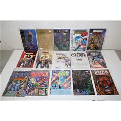 LOT OF 15 ASSORTED AUTOGRAPHED COMICS, MANY WITH COA'S