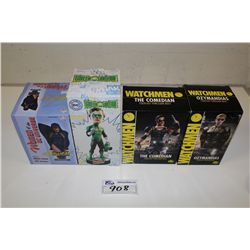 4 DC DIRECT, LIMITED EDITION STATUES, NEW IN BOX INCLUDING: RAVEN, GREEN LANTERN, WATCHMEN THE