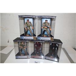 5- MARVEL STUDIOS 12" COLLECTORS EDITION , NEW IN BOX INCLUDING: DAREDEVIL, WOLVERINE (X3),