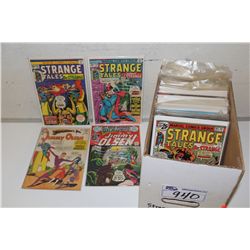 SILVER & BRONZE AGE MIXED SHORT BOX OF RUNS AND TITLES (1960'S-70'S) ACTION COMICS, STRANGE TALES,