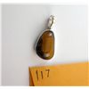 Image 1 : Tiger Eye Pendant *Set in .925 Sterling Silver*  Very Nice!