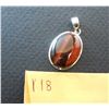 Image 1 : Tiger Eye Pendant *Set in .925 Sterling Silver*  Very Nice!