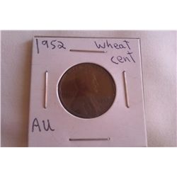 1952 AU Wheat Cent