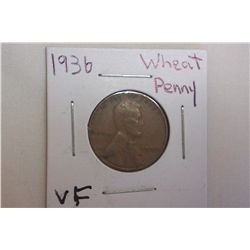 1936 VF Wheat Cent