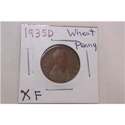 1935D XF Wheat Cent