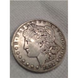 1892 Morgan Silver Dollar