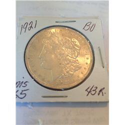 1921 MORGAN SILVER DOLLAR MS-65