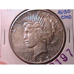 1925-S Peace Dollar AU50