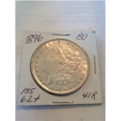 1896 BU MS-62 MORGAN SILVER DOLLAR