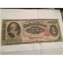 1891 MARTHA WASHINGTOM $1 SILVER CERTIFICATE. VERY RARE