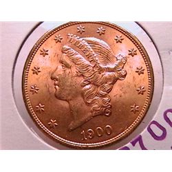 1900 $20 Gold Liberty MS62