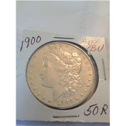 1900 MORGAN SILVER DOLLAR AU/BU