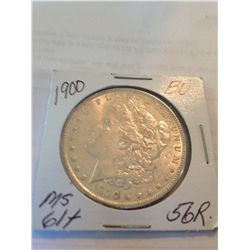 1900 MORGAN SILVER DOLLAR BU MS-61