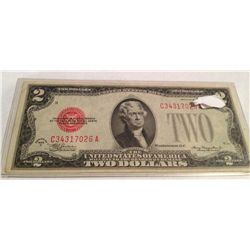 1928 $2 LEGAL TENDER LARGE TWO