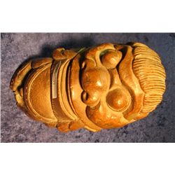 2. Carved wooden Figure of Lion Dog. 8" x 4".