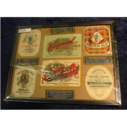 8. Frame of Prohibition Era Alcohol labels.  No glass.
