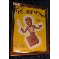 9. Framed Poster "He-Hep! The Jumpin' Jive" Cab Calloway and his Cotton Club Orchestra. RCA Building