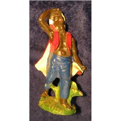 30. Racist Art and black memorabilia Plaster of Paris Figurine. Some chips.