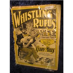 47. 1899 Racist Art and black memorabilia Sheet Music "Whistling Rufus"