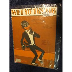 50. 1923 Racist Art and black memorabilia Sheet Music "Wet Yo' Thumb"