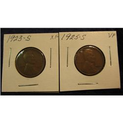 1103. 1923S VF & 1925S VF Lincoln Cents.