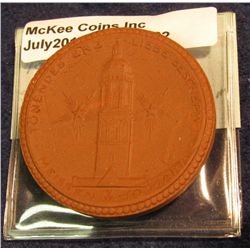 1122. 1921 Meissen 10 Marks (Red-Brown) Sheuch 379a. 41mm. Clay.