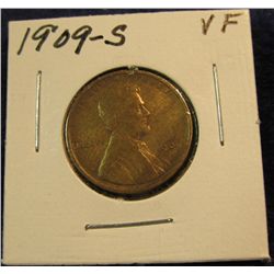 1222. 1909 S Lincoln Cent. VF-20. Rare Key Date.