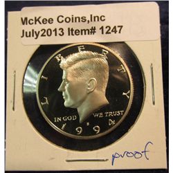 1247. 1994 S Proof Clad Half-Dollar.