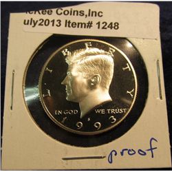 1248. 1993 S Proof Clad Half-Dollar.