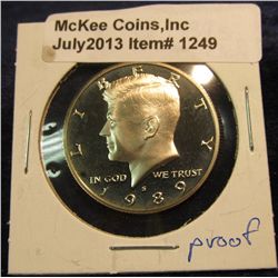 1249. 1989 S Proof Clad Half-Dollar.