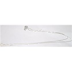 STERLING SILVER BOX CHAIN STAMPED .925 SILVER WEIGHS .05ozs *NEW CONDITION-GREAT CHAIN FOR PENDANTS*