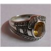 Image 1 : 5.120g Ring of Citrine & CZ Sterling Silver