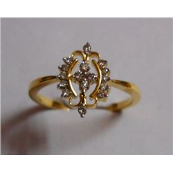Ring of Daimond :0.18 Ctw, 18kt Gold 2.809g