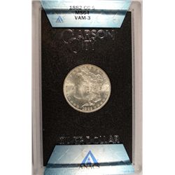 1982-CC GSA MORGAN SILVER DOLLAR, ANACS MS-64, NO BOX OR CERTIFICATE