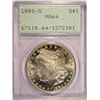 Image 1 : 1880-S MORGAN SILVER DOLLAR, PCGS  MS-64   "RATTLER" HOLDER
